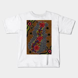 Aboriginal Art - Gathering 2 Kids T-Shirt